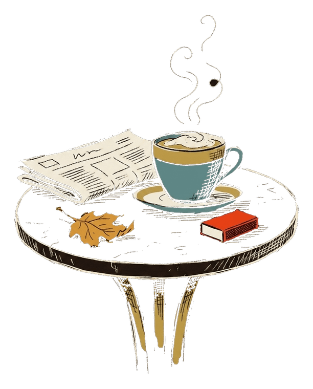 A Viennese melange on a café table