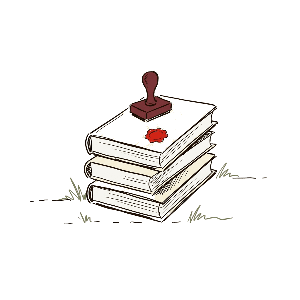 Ескіз тушшю: бухгалтерські книги