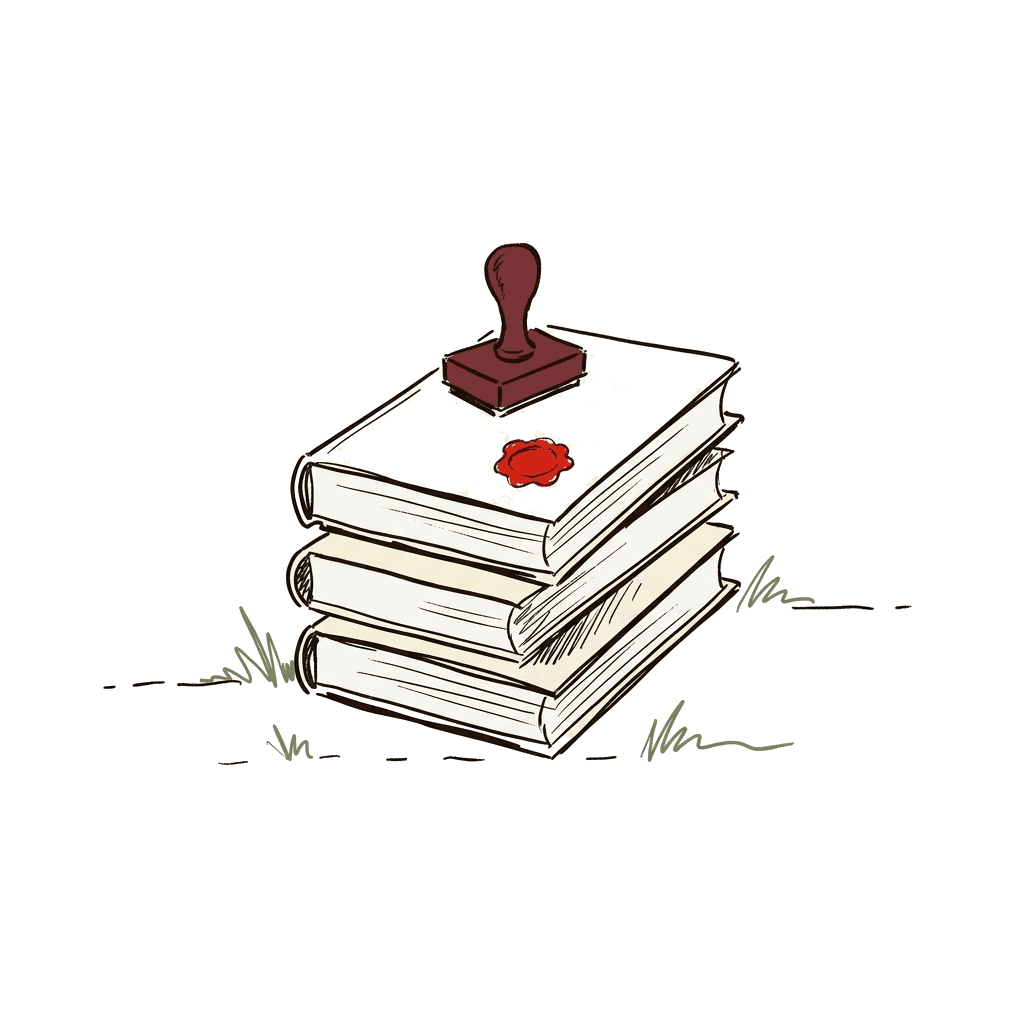 Малюнок: стопка бухгалтерських книг