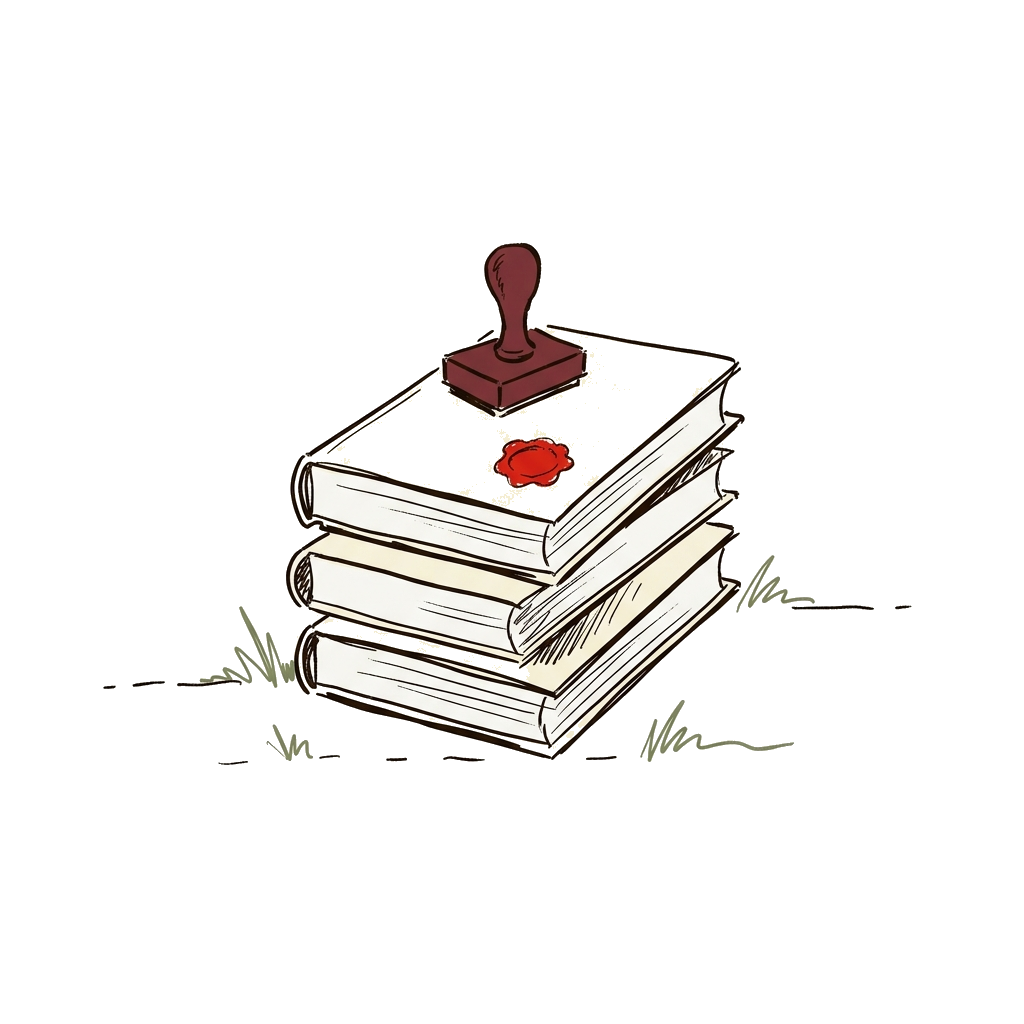 Ескіз тушшю: бухгалтерські книги